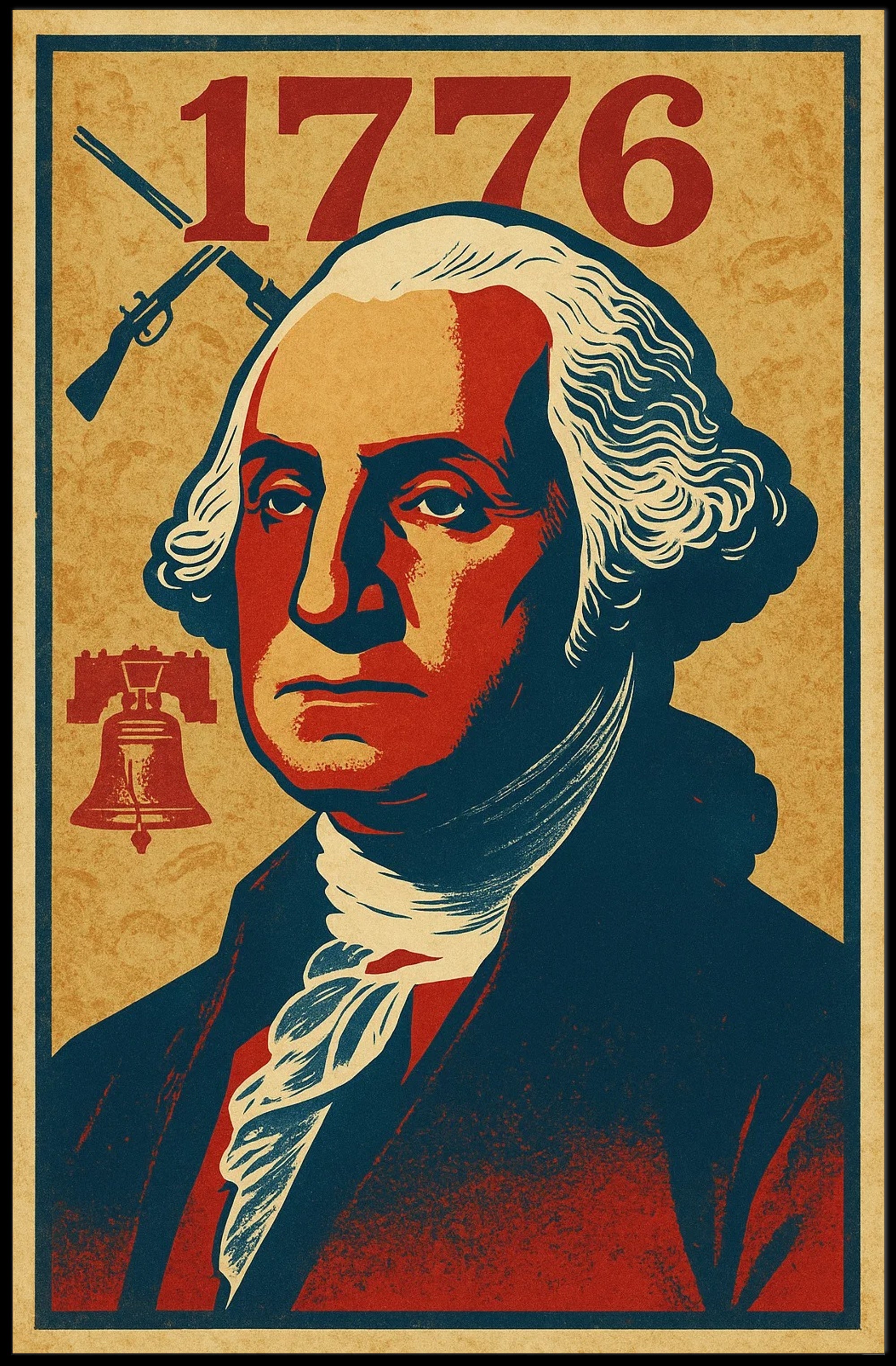 1776 George Washington Presidential Wall Poster Art