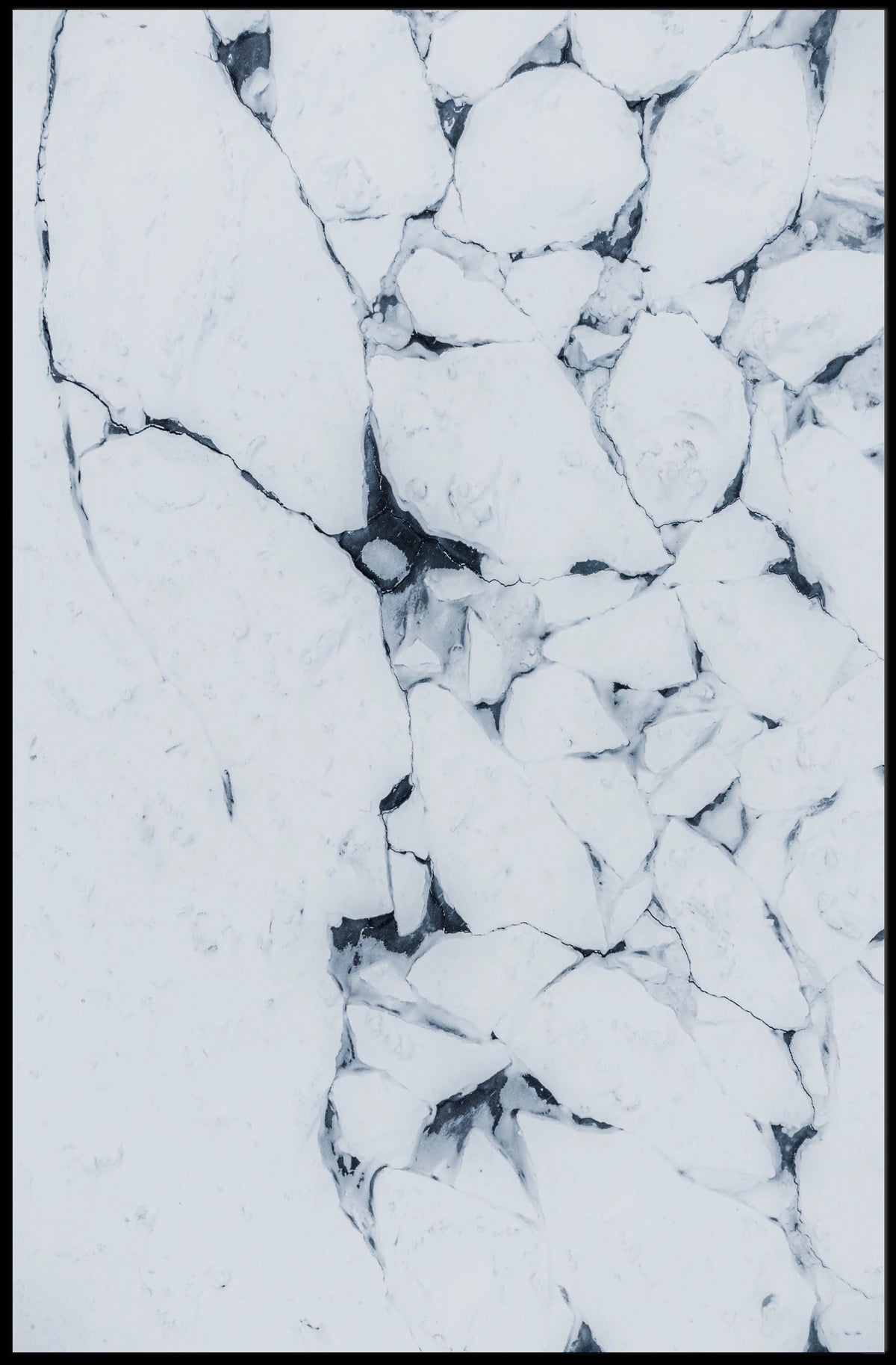 Cracked Ice Arctic Landscape Artistic Poster