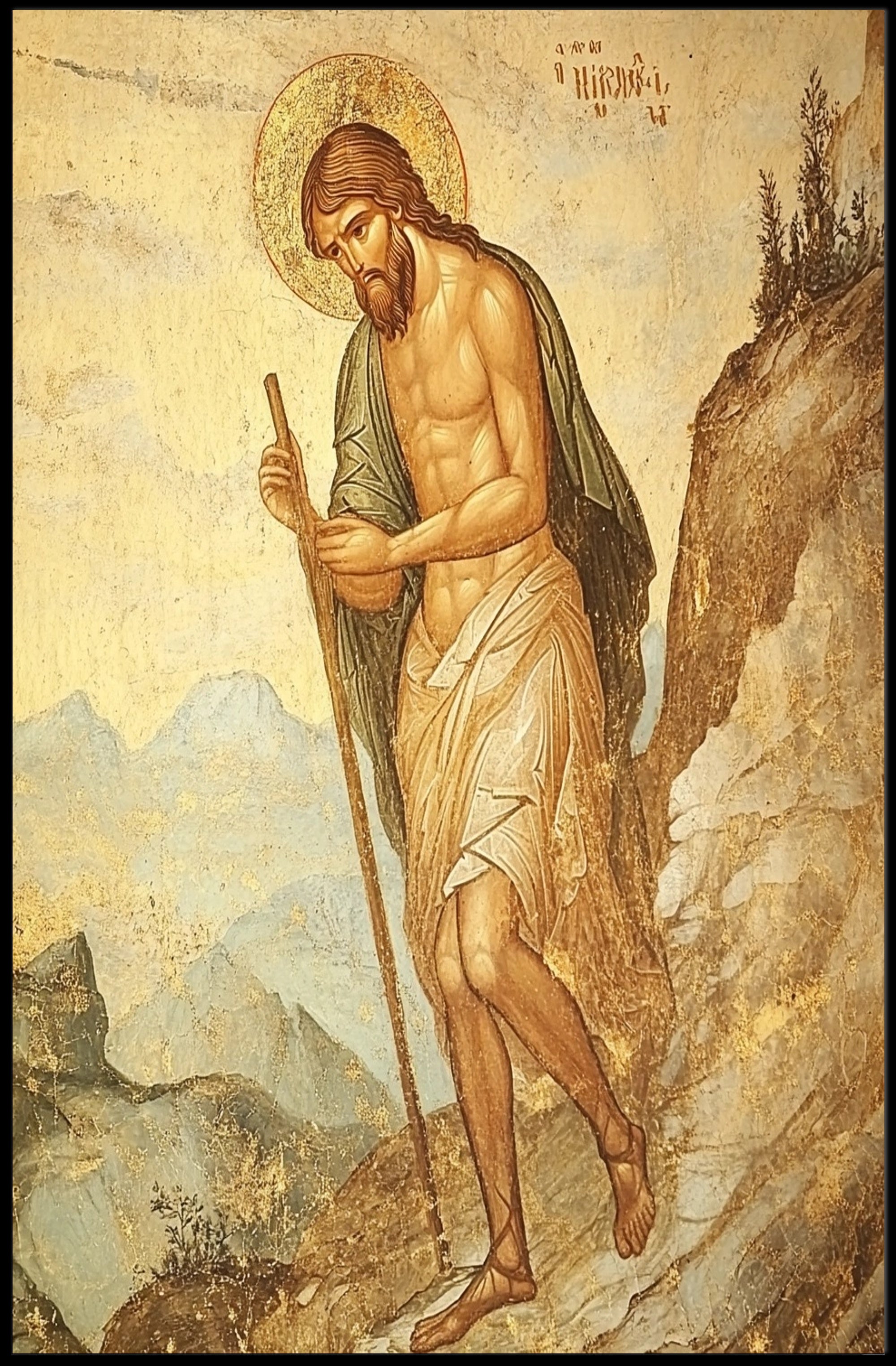 Religious Iconographic Art Print in Historical Heritage Poster