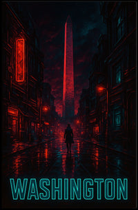 Washington at Night Poster