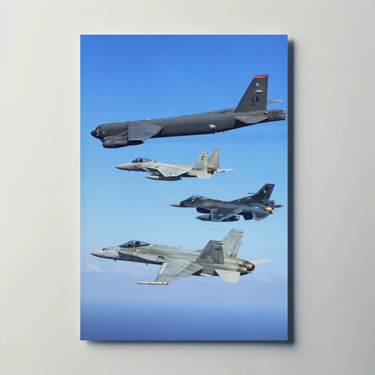 Vintage Poster Military Jets Formation