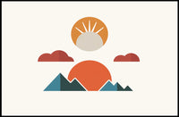 Geometric Landscape Art Poster: Modern Minimalist Design