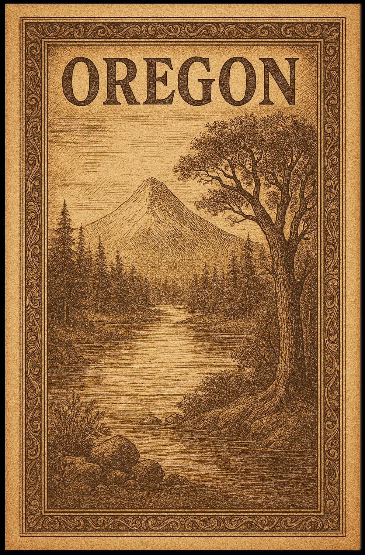 Oregon Scenic Landscape Poster