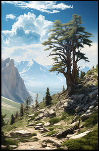 Great Basin Scenic Travel Poster Vintage Wall Art