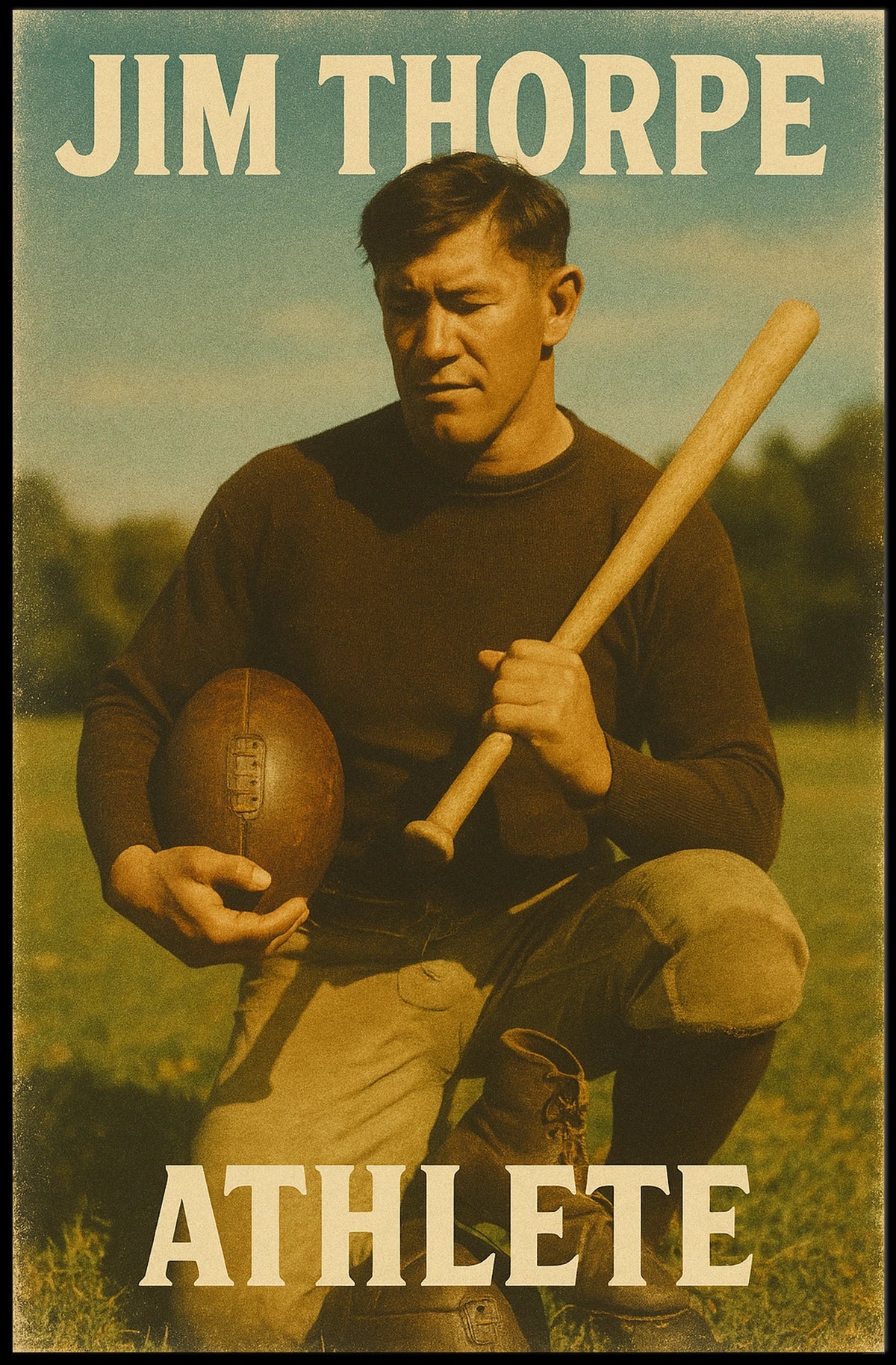 Jim Thorpe Athlete Poster