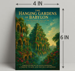Hanging Gardens of Babylon Romantic Cultural or Heritage Poster