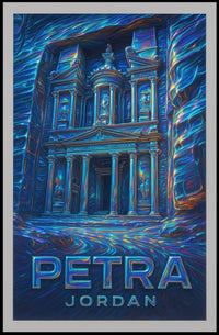 Petra Mystical Grandeur Surrealism Poster