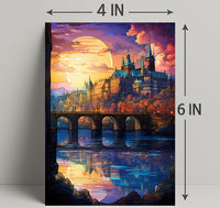 Enchanted Castle At Sunset Poster