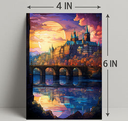 Enchanted Castle At Sunset Poster
