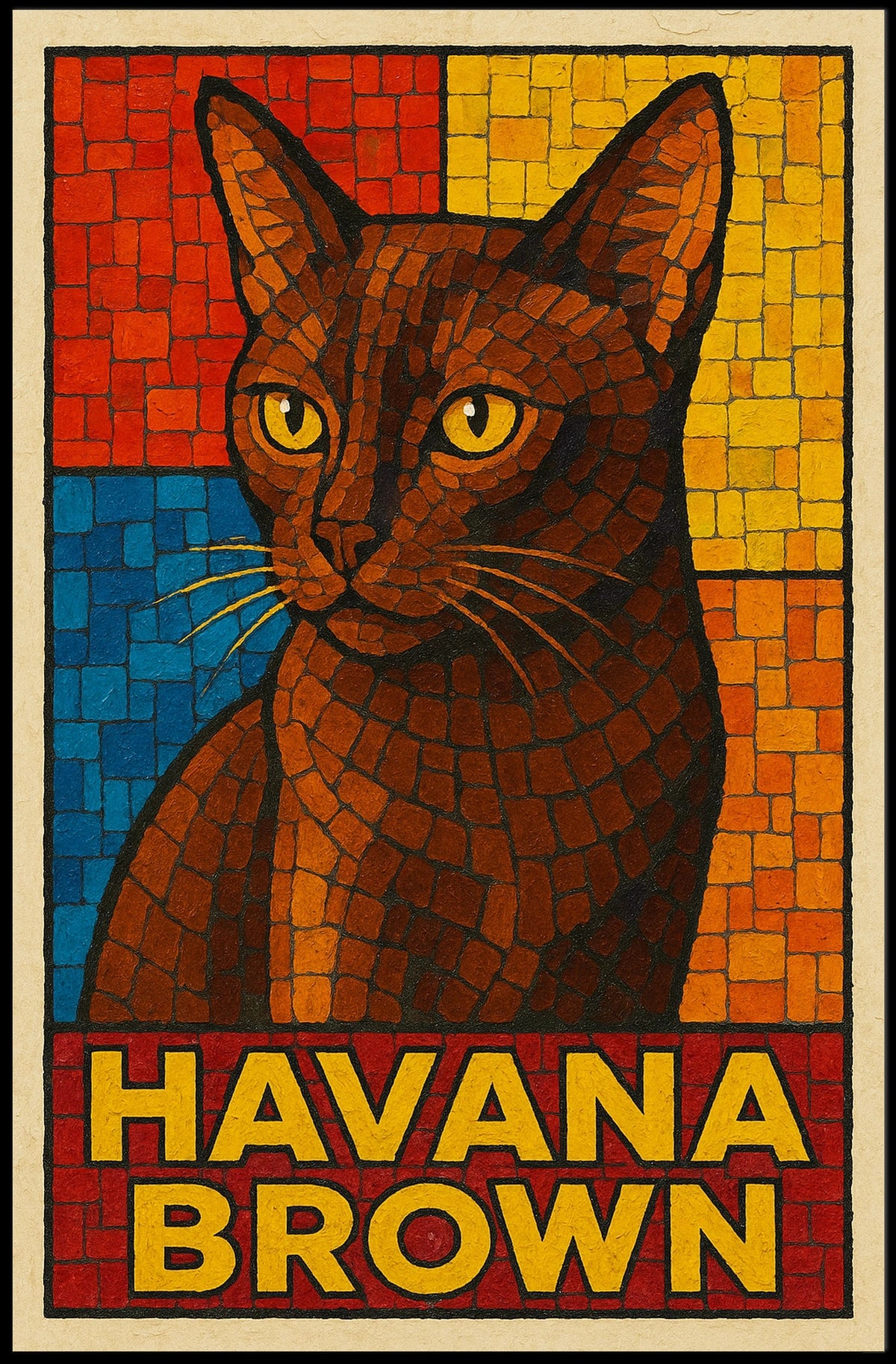 Havana Brown Cat Art Poster
