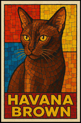 Havana Brown Cat Art Poster