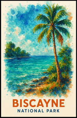 Biscayne National Park Tropical Paradise Watercolor Poster