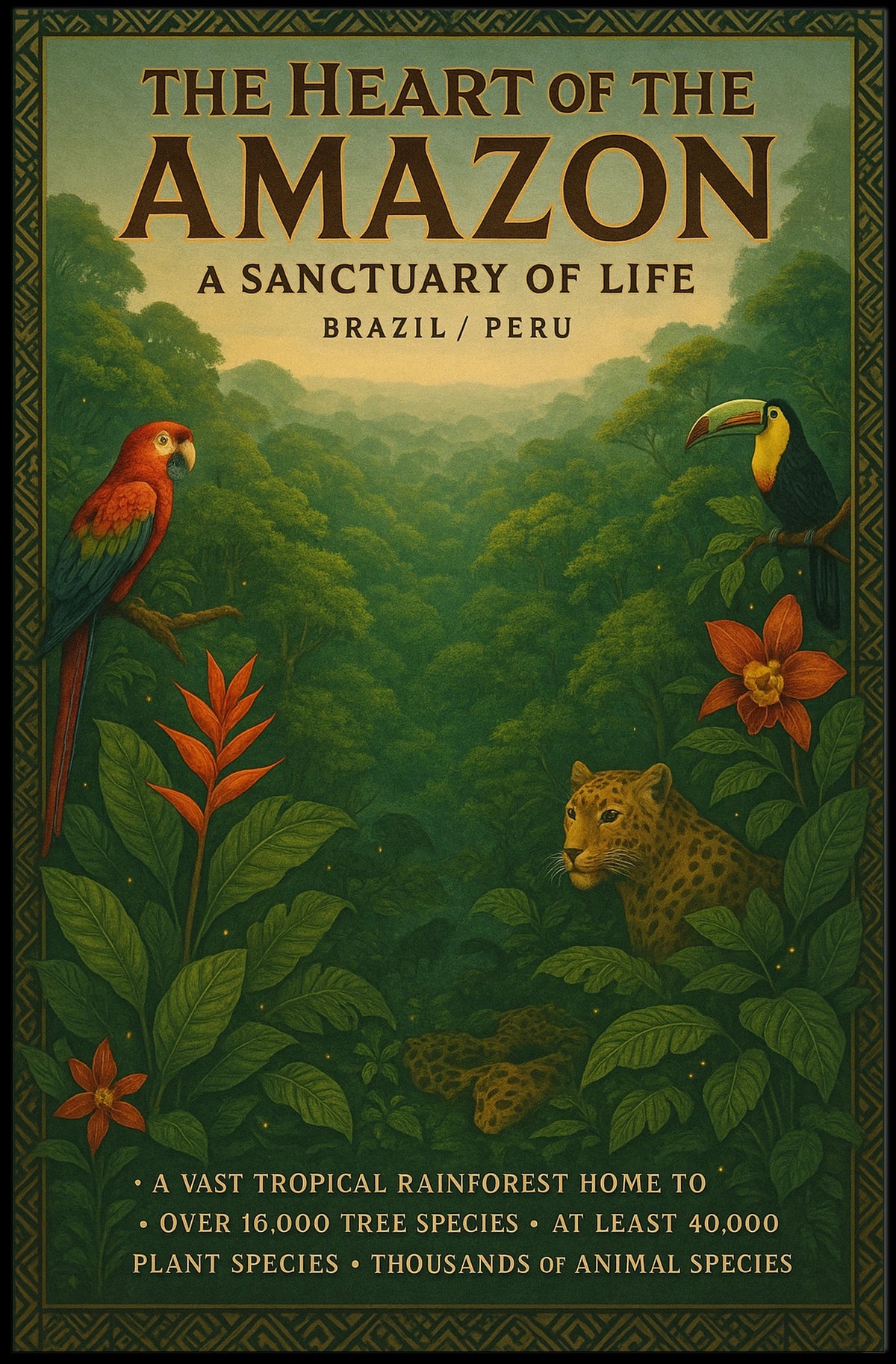 The Heart of the Amazon A Sanctuary of Life Poster
