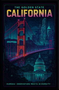 California The Golden State Poster