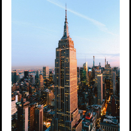 Manhattan Skyline Empire State Building Travel Poster
