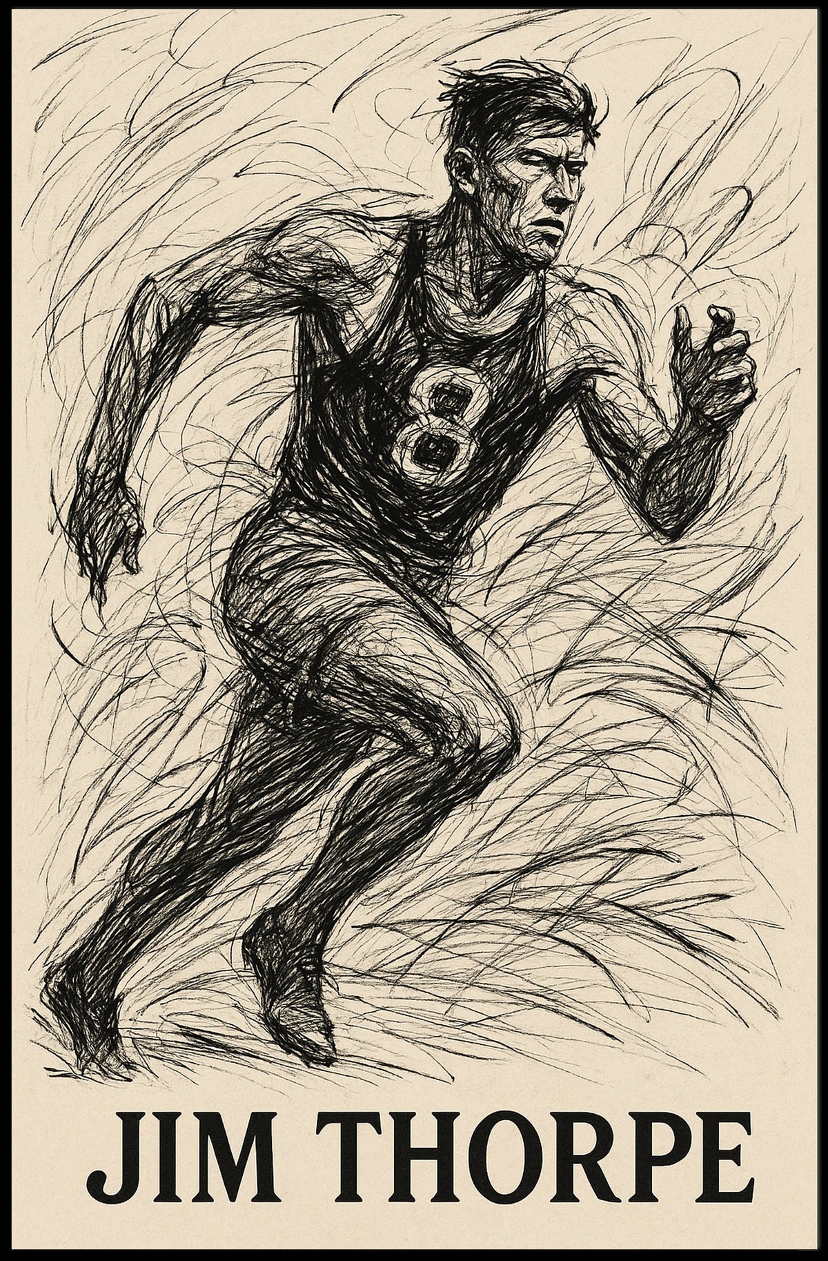 Jim Thorpe Legendary Athlete Poster