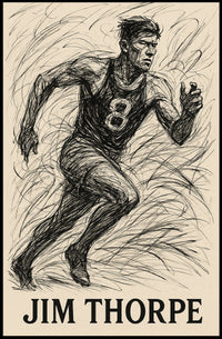 Jim Thorpe Legendary Athlete Poster