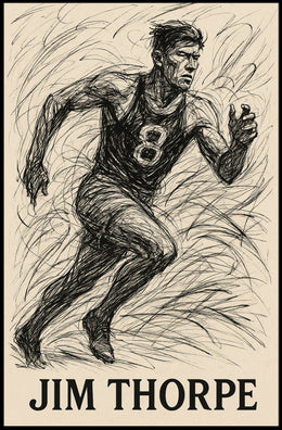 Jim Thorpe Legendary Athlete Poster