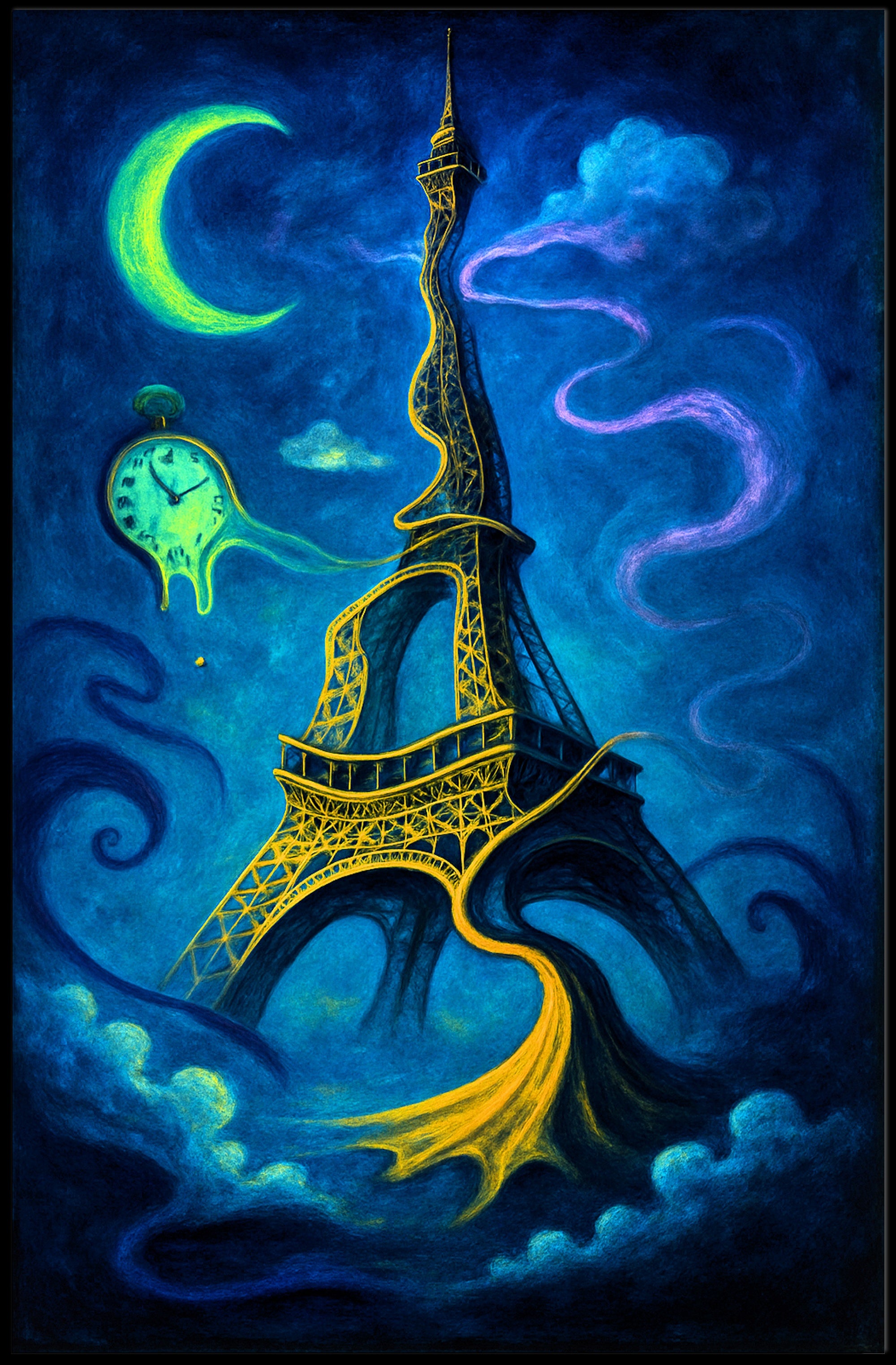 Surreal Parisian Dreamscape Poster