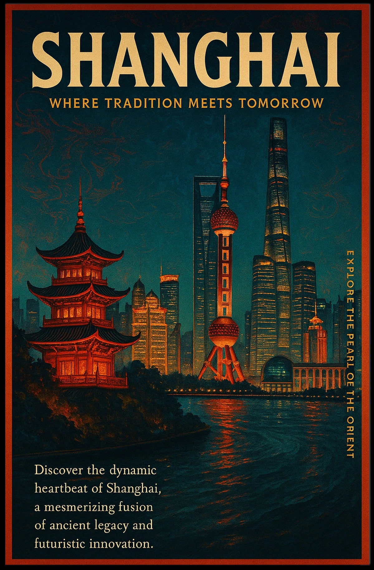 Shanghai Where Tradition Meets Tomorrow Poster