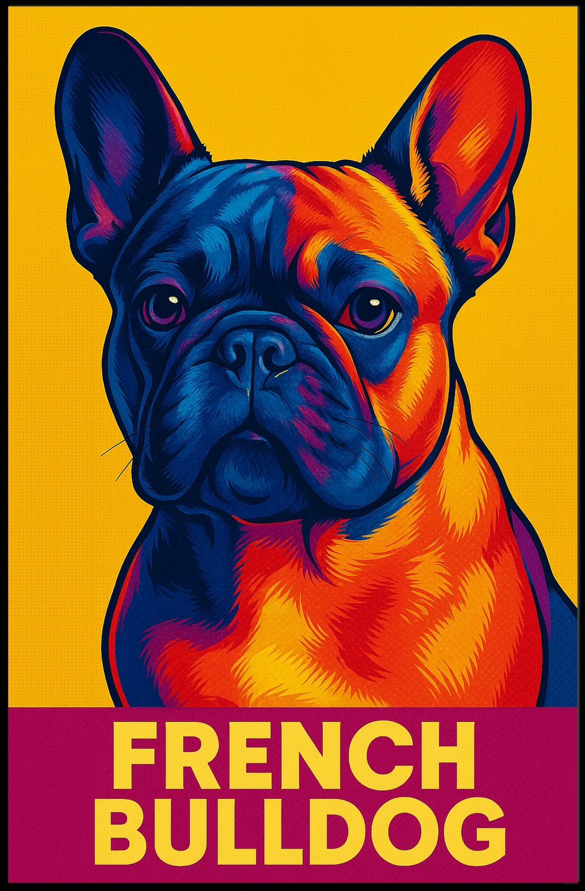 French Bulldog Pop Art Poster