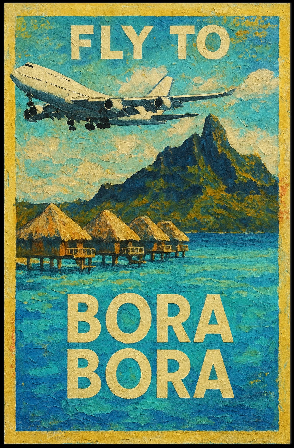 Fly to Bora Bora Poster