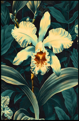 Enchanting Orchid Illustration William Morris Art Poster