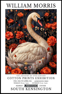 William Morris Exhibition Vintage Art Poster
