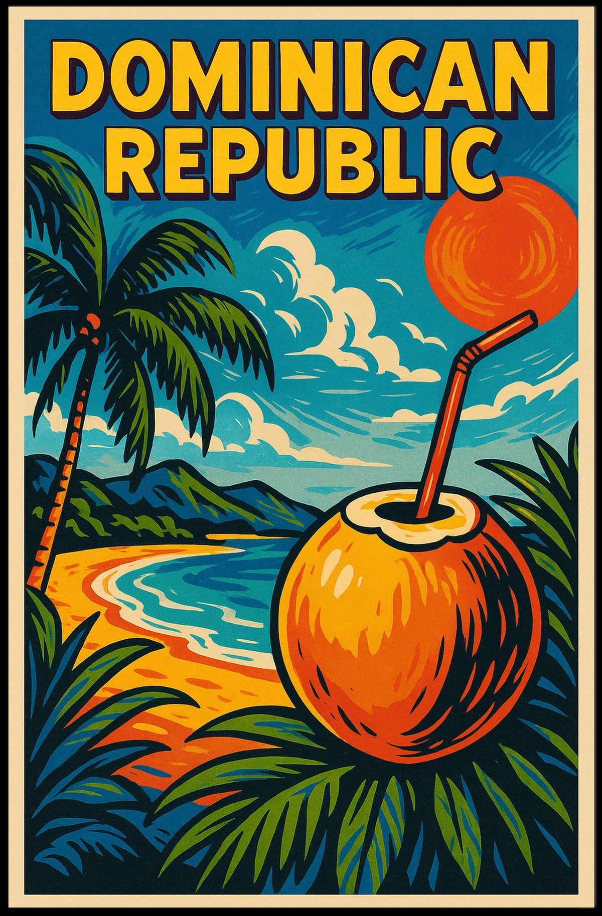 Tropical Paradise Dominican Republic Poster