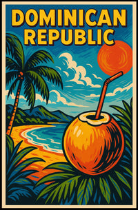 Tropical Paradise Dominican Republic Poster
