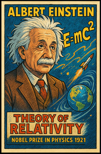 Einstein Vintage Scholarly Portrait Poster