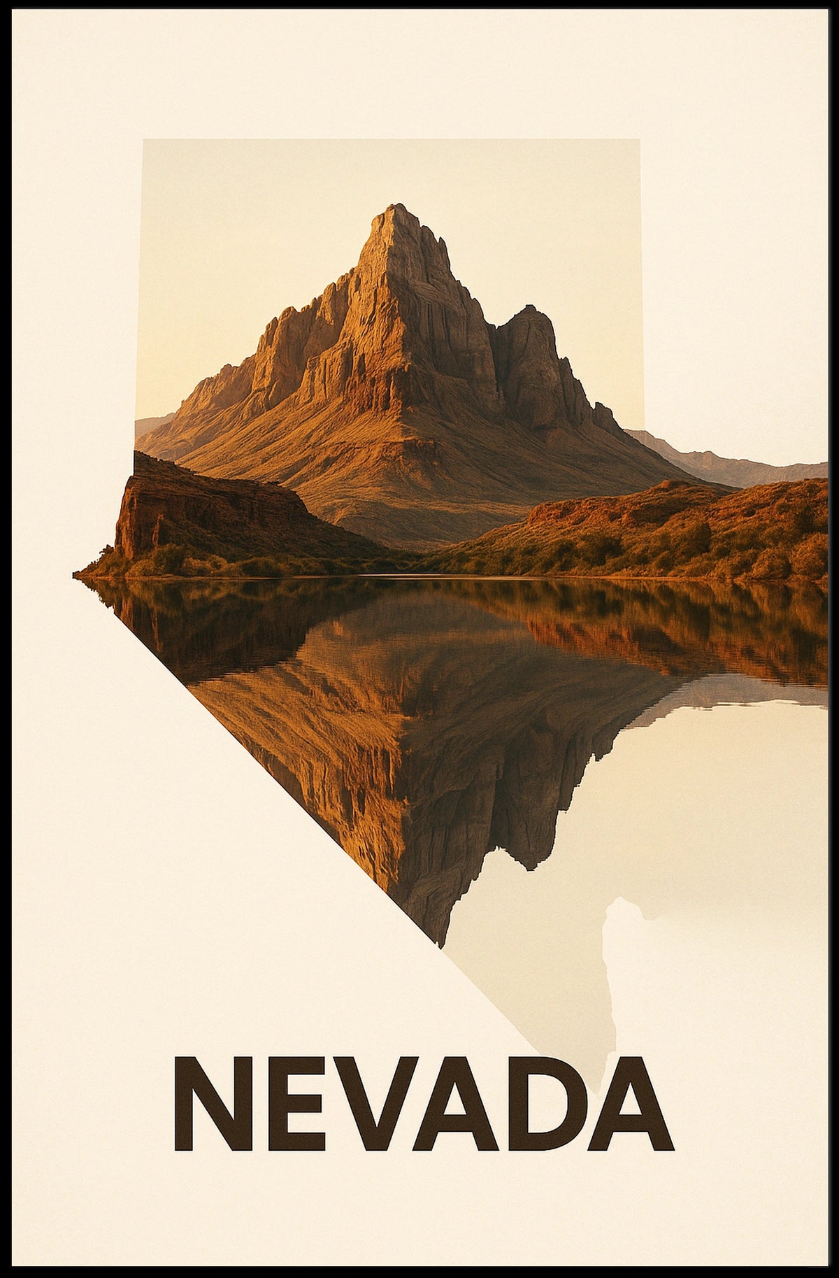 Nevada Landscape Reflection Poster