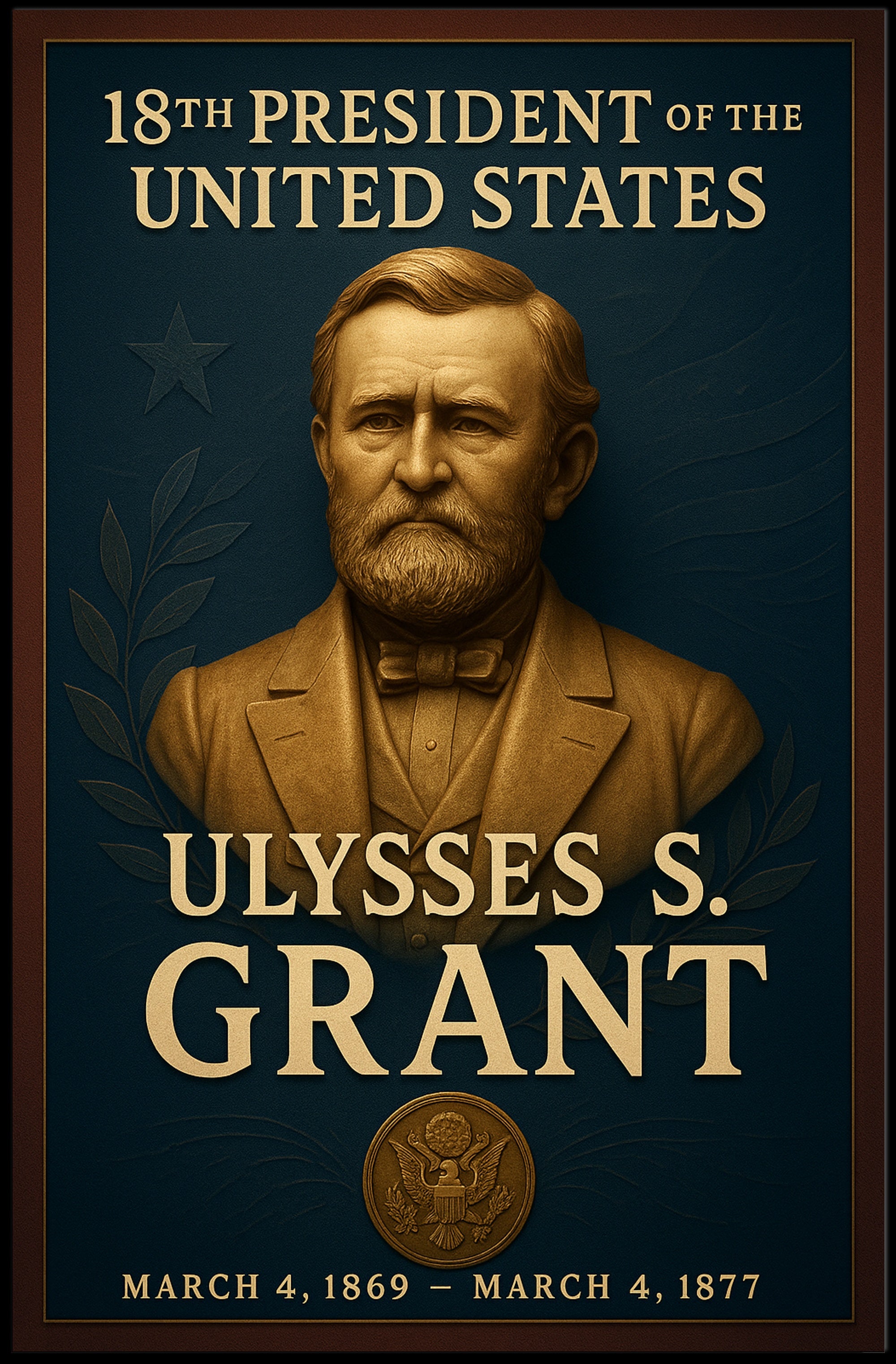 Ulysses S. Grant  18th President Poster PosterGoat