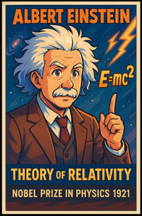 Einstein Relativity Vintage Educational Poster