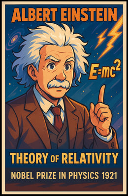 Einstein Relativity Vintage Educational Poster