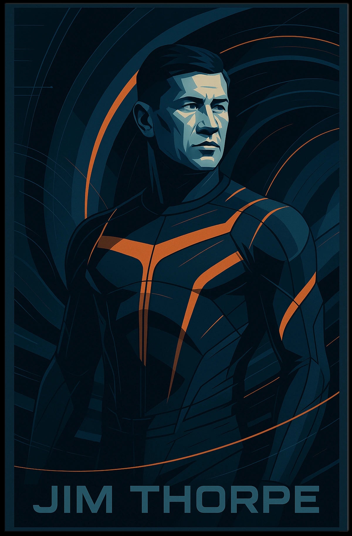 Jim Thorpe Iconic Athlete Poster