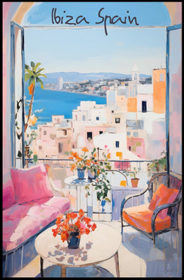 Ibiza Balcony Oasis Poster