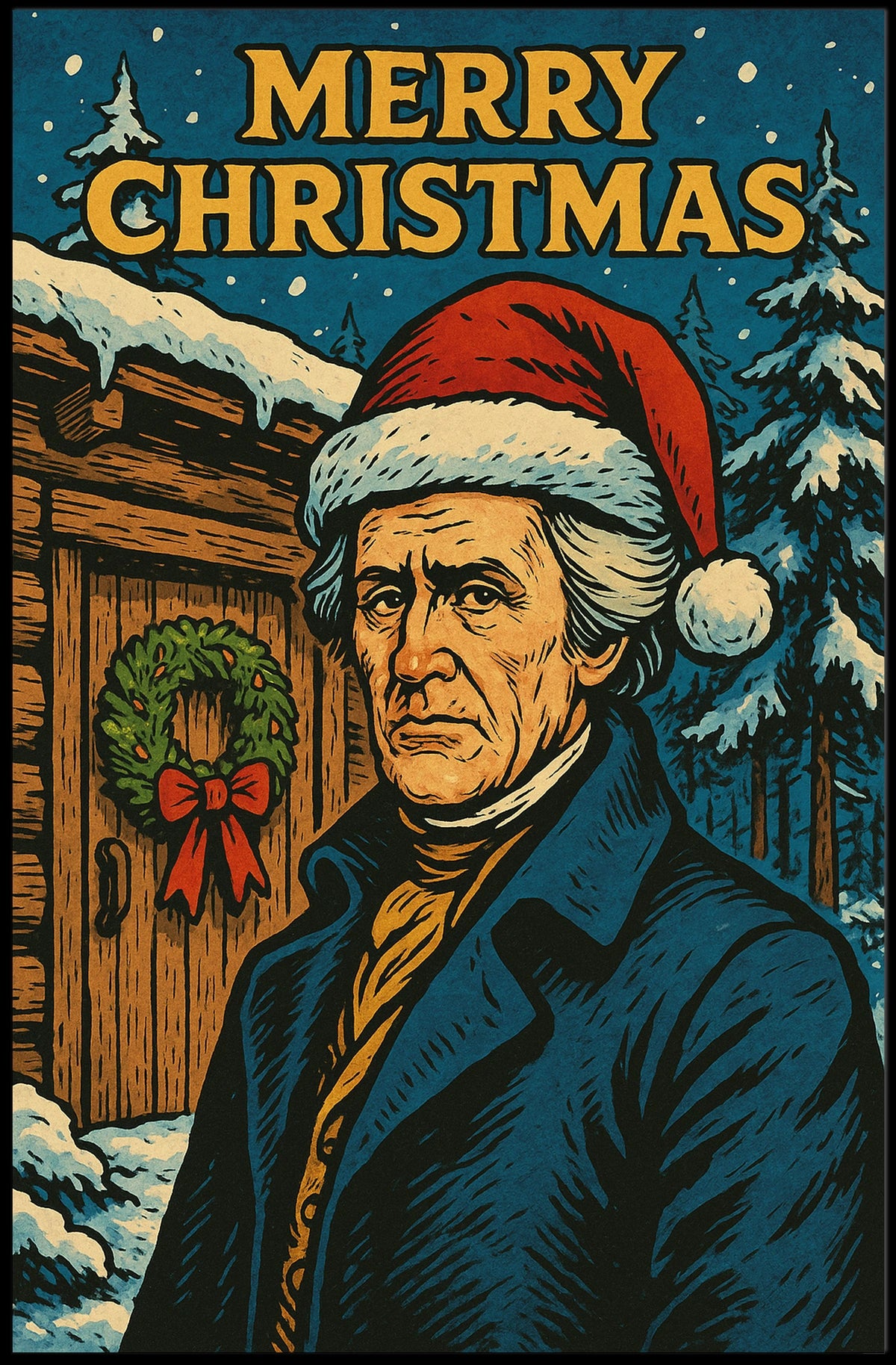 Merry Christmas Portrait Poster
