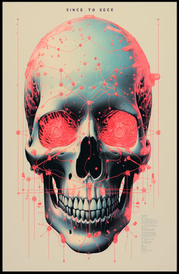 Technological Skull Poster