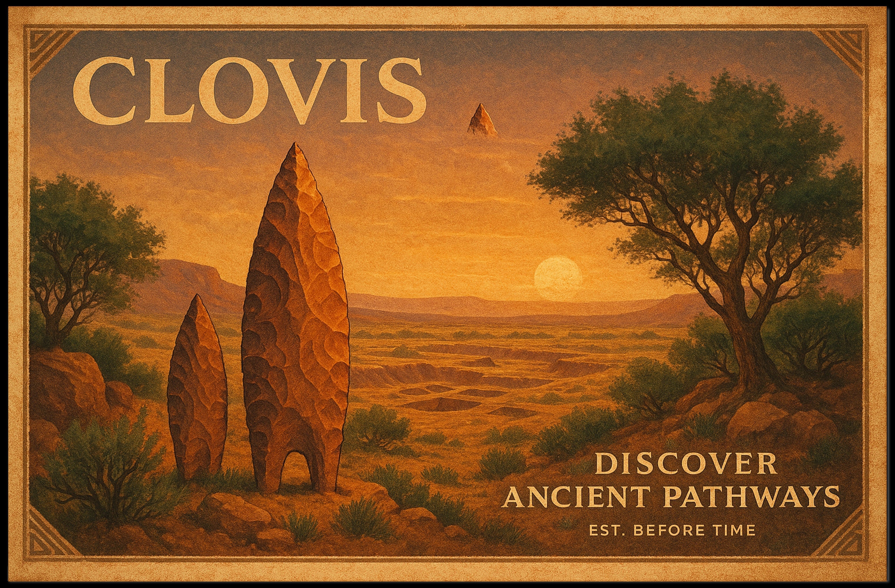 Discover Ancient Pathways Travel Poster