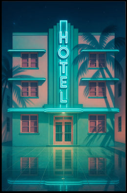 Vintage Cityscape Mid-20th Century Art Poster