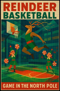 Reindeer Basketball Extravaganza Poster