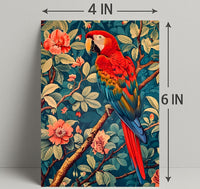 Vibrant Parrot Illustration in Tropical Animal Poster