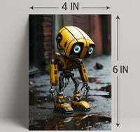 The Curious Yellow Robot Poster PosterGoat