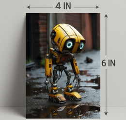 The Curious Yellow Robot Poster PosterGoat