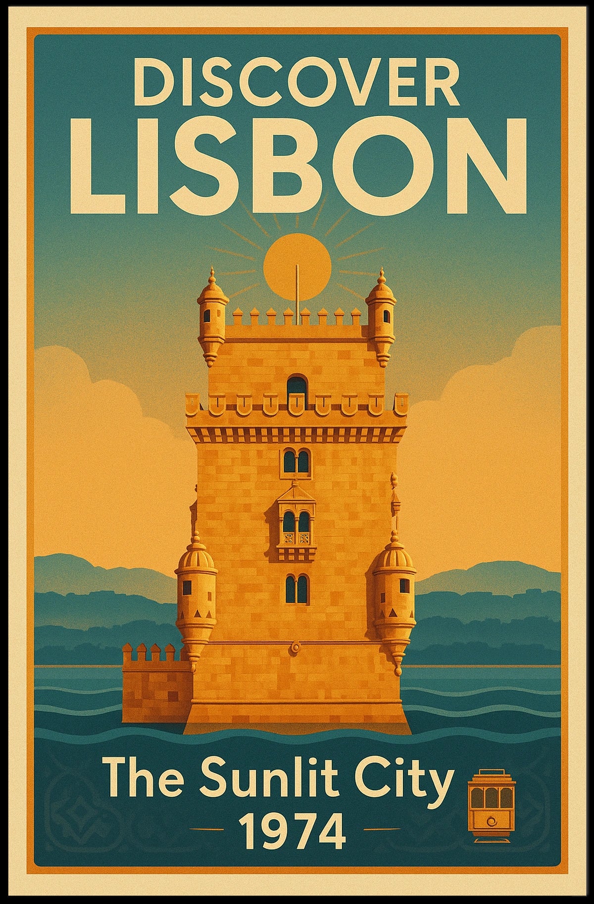 Discover Lisbon The Sunlit City Poster