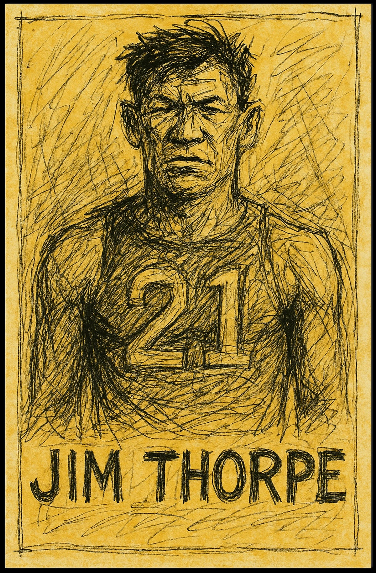 Jim Thorpe Portrait Poster