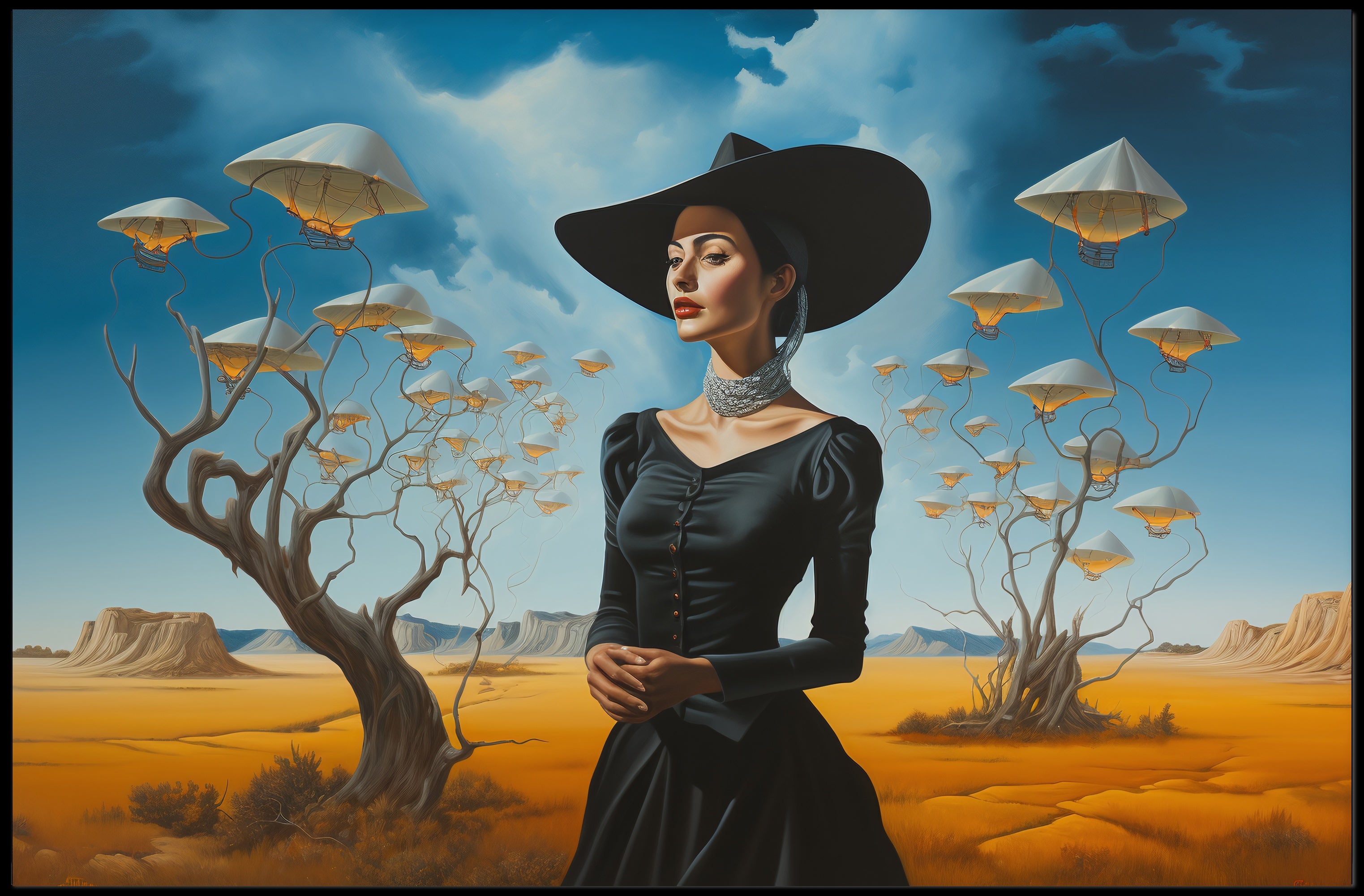 Surreal Desert Scene Elegance: Abstract or Artistic Poster