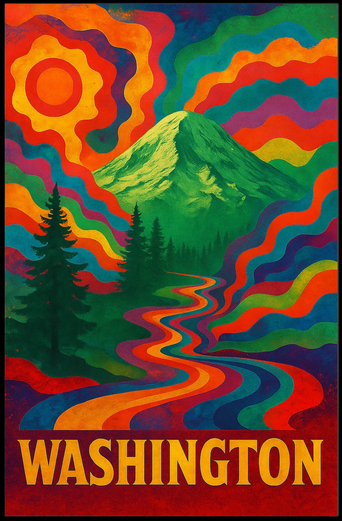 Vibrant Washington Landscape Poster
