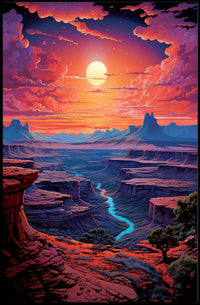 Canyon Sunset Serenity Poster PosterGoat